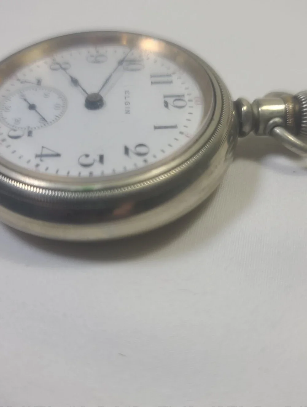 Elgin National Watch Co. Nickel Silver Pocket Watch For Parts Or Repair